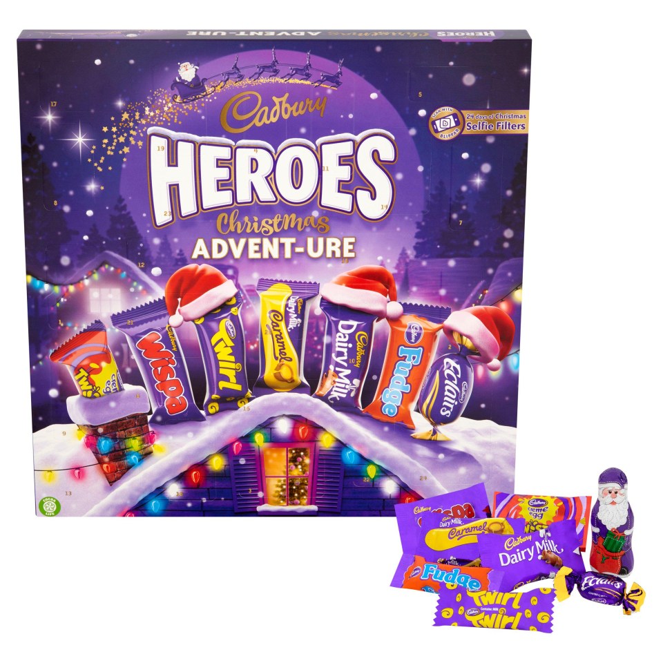 SUN ON SUNDAY CONSUMER TEST- ADVENT CALENDARS
CADBURY HEROES CALENDAR 


CALENDAR 

WHATS IN IT? 24 HEROES

COST £6

WEIGHT: 230g


PICS: 

//www.sainsburys.co.uk/gol-ui/product/cadbury-heroes-chocolate-christmas-advent-calendar-230g