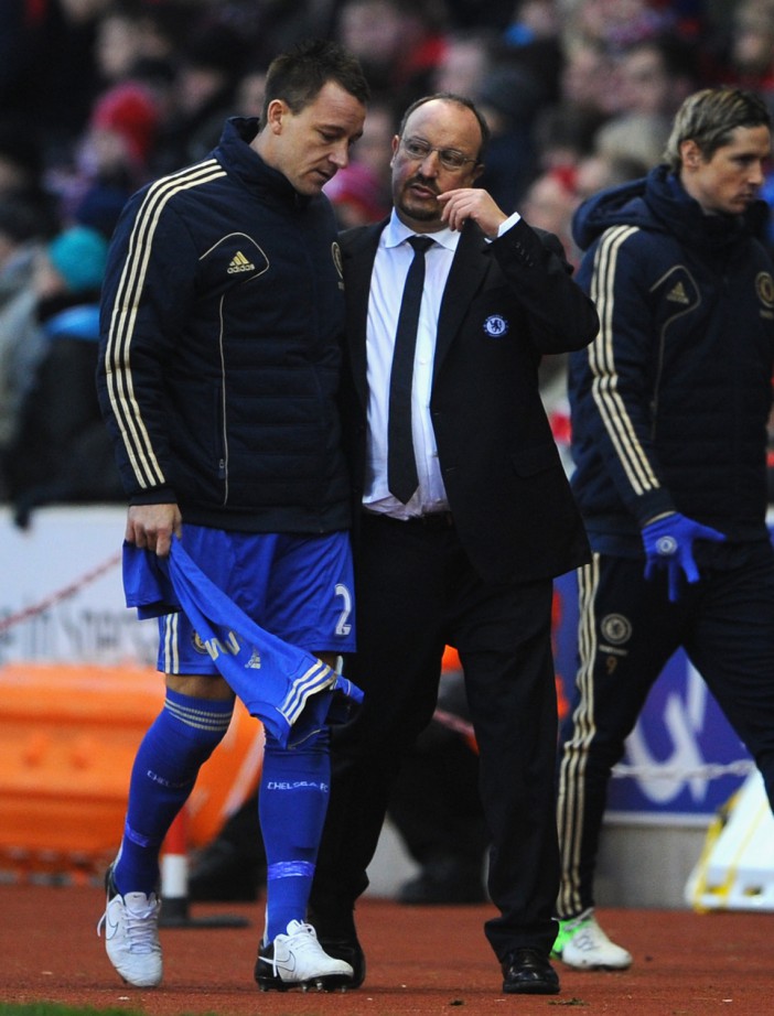 Terry clashed with Benitez in the dressing room after an FA Cup loss to Manchester City