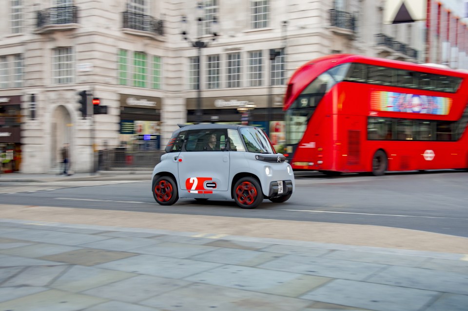 The mini EV is perfect for nipping around the city… but don’t expect to get anywhere fast on the open road