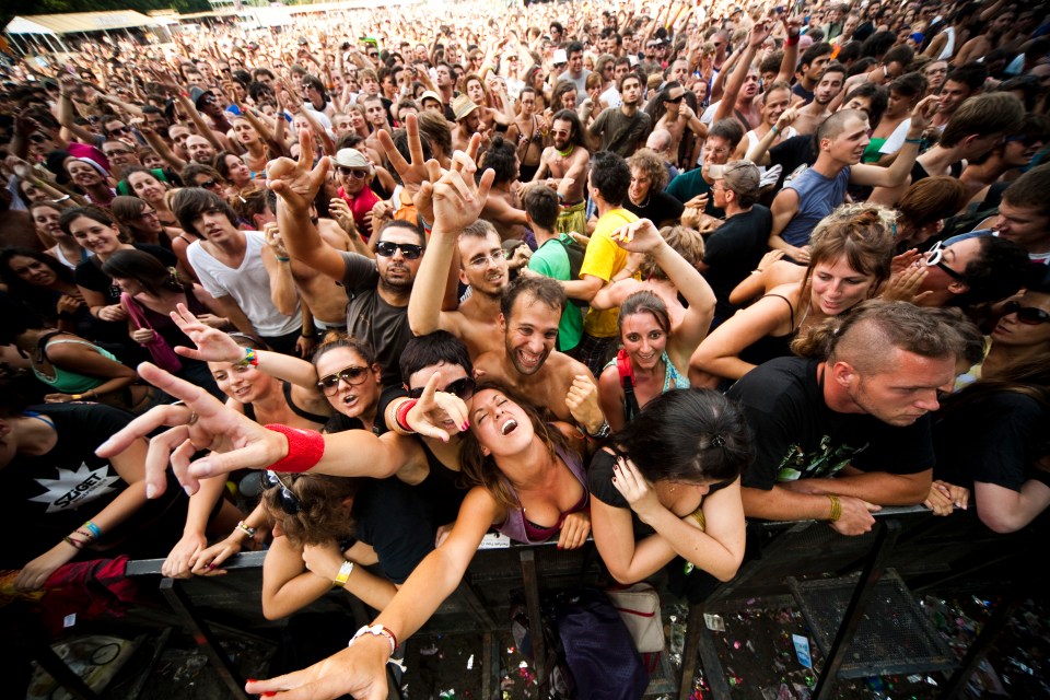 Visitors flock from all over Europe for the popular Sziget Festival every summer