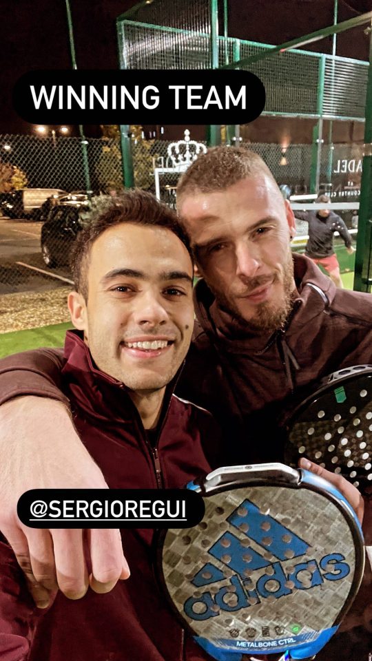 David de Gea was pictured alongside Sergio Reguilon