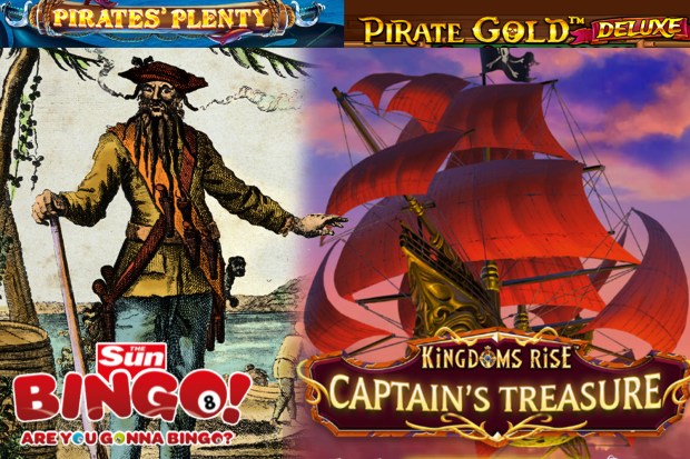 a poster for pirates plenty and captain 's treasure