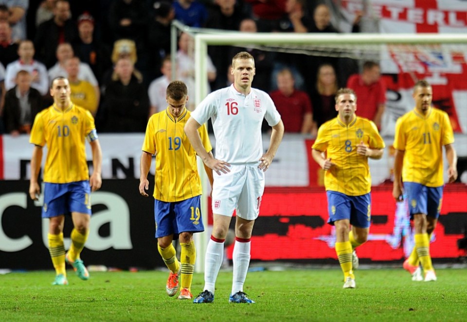 Ryan Shawcross' only England cap came against Sweden in 2012