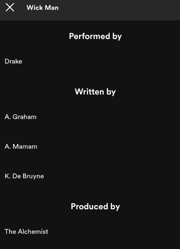 K.De Bruyne is credited as a writer for Wick Man