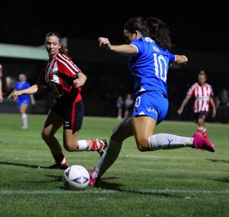 Tara scores goals for fun at semi-pro level for the Posh