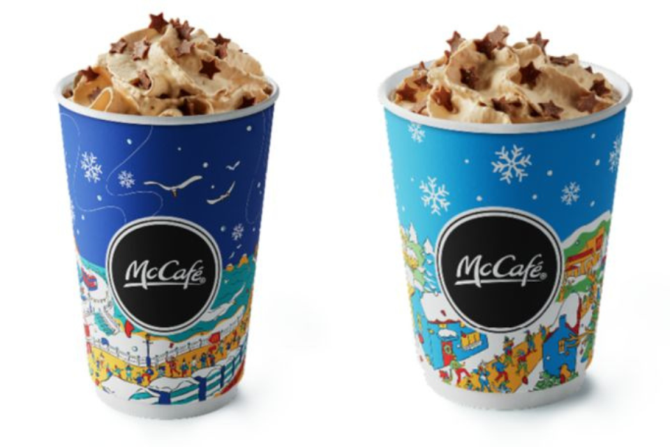 Each drink is mixed through with Galaxy caramel syrup