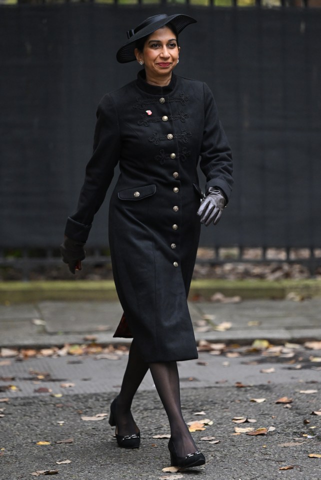 Home Secretary Suella Braverman attended the Remembrance Day service at the Cenotaph