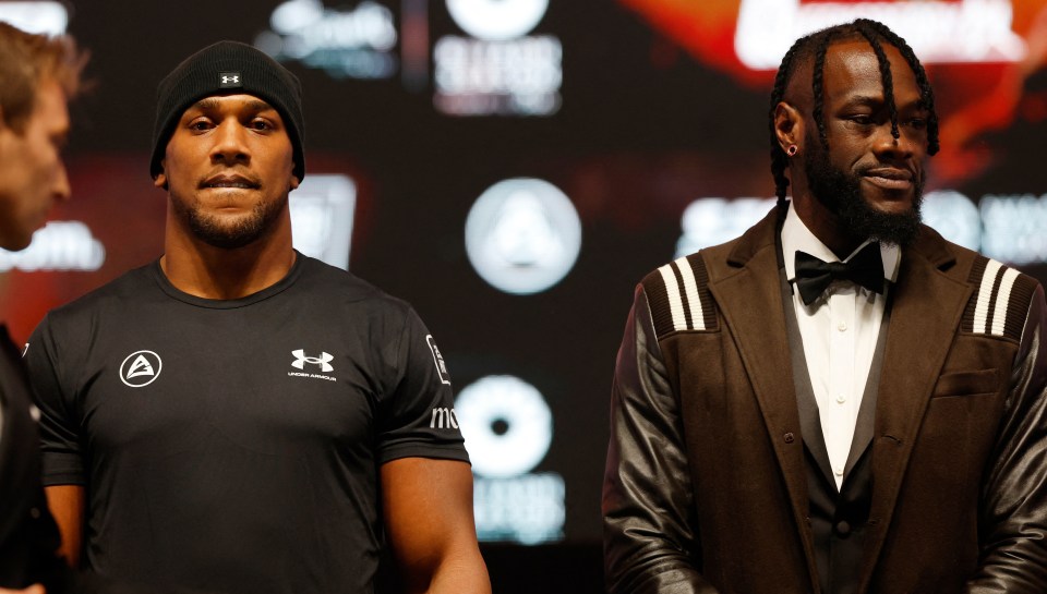 Deontay Wilder, right, is expected to face Joshua if they both win in Saudi Arabia