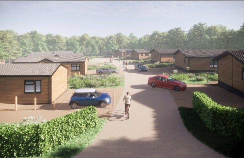 130 brand new lodges are to be built on the former golf course