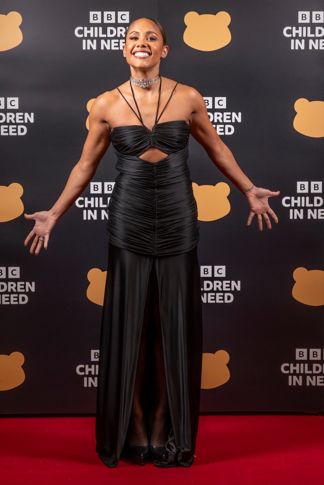 Alex Scott turned heads on the red carpet at Children In Need