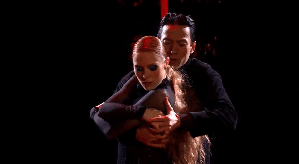 Angela Scanlon got her highest scores so far for her Argentine Tango