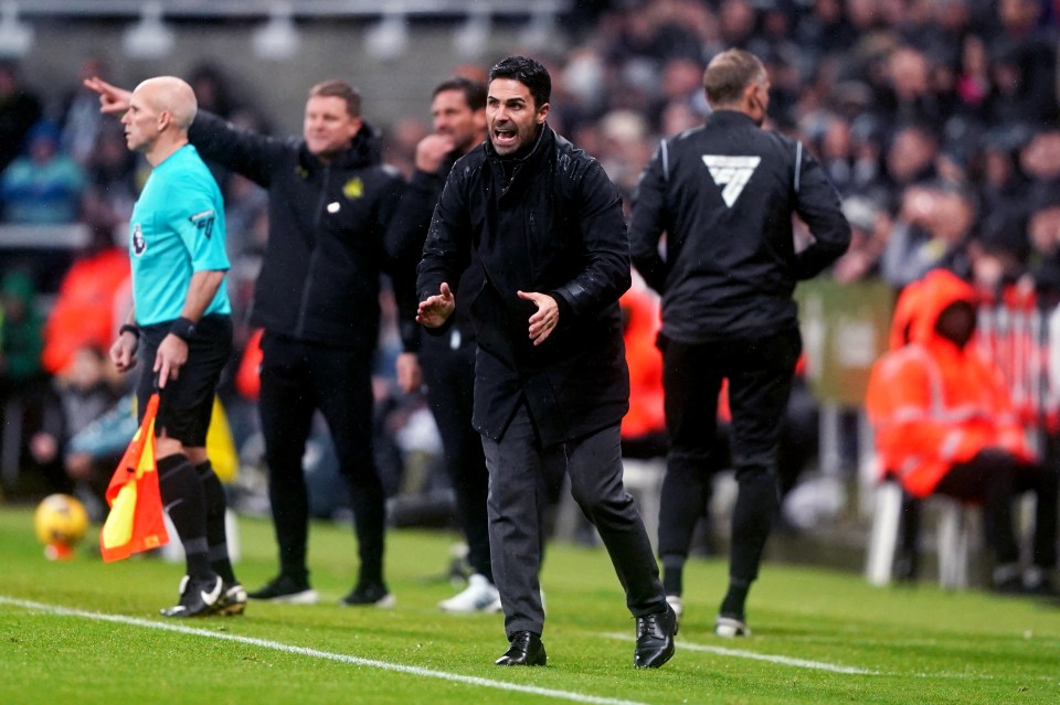 Arteta has been left furious over the refereeing during the match