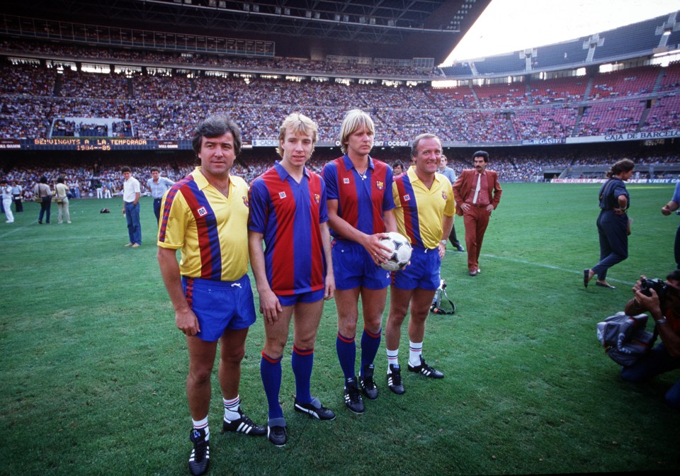 Terry Venables and Pep Guardiola’s careers briefly overlapped at Barcelona during the 1980s