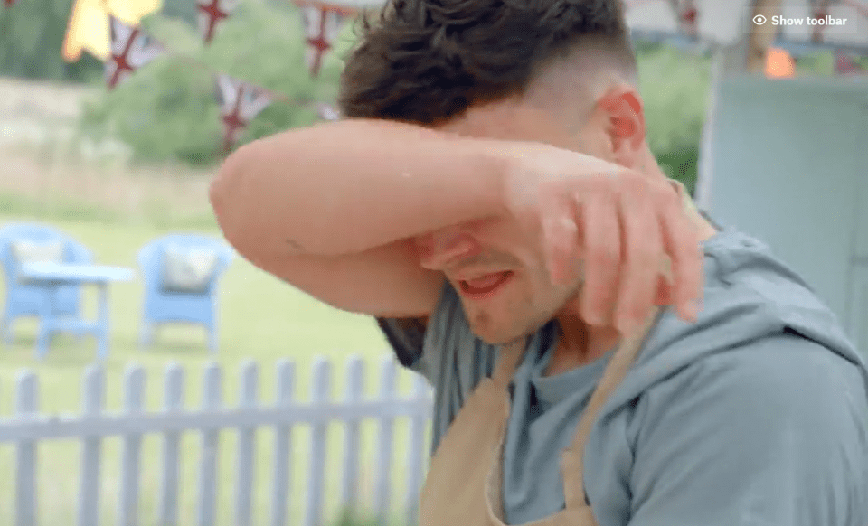 He suffered a blunder when he served raw cake to Paul Hollywood and Prue Leith