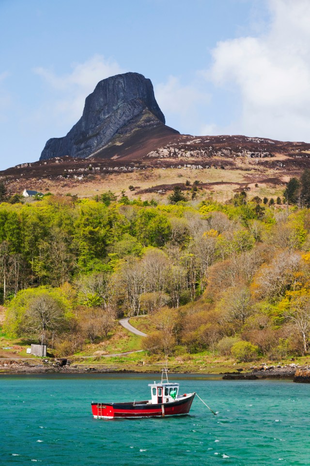 The UK's largest pitchstone ridge An Sgurr can be explored by climbers