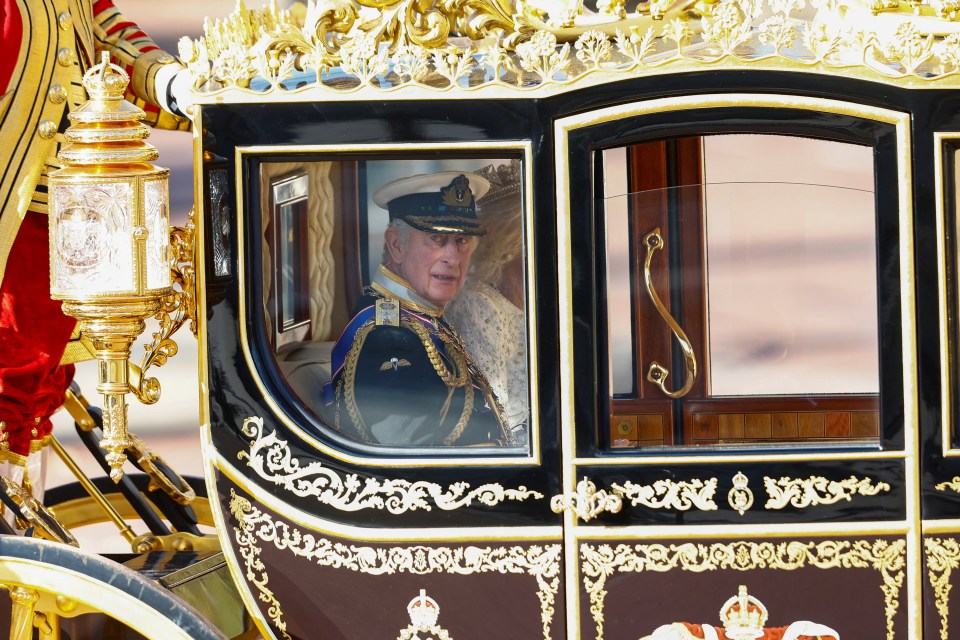 King Charles leaves Buckingham Palace for Westminster