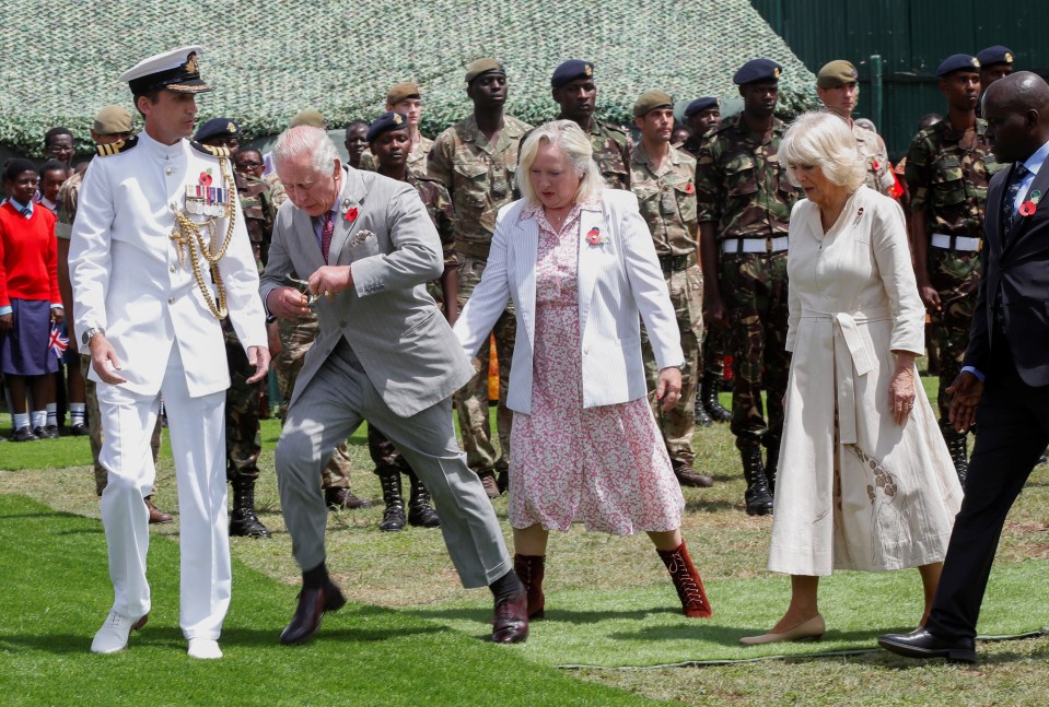 King Charles nearly took a tumble in Nairobi