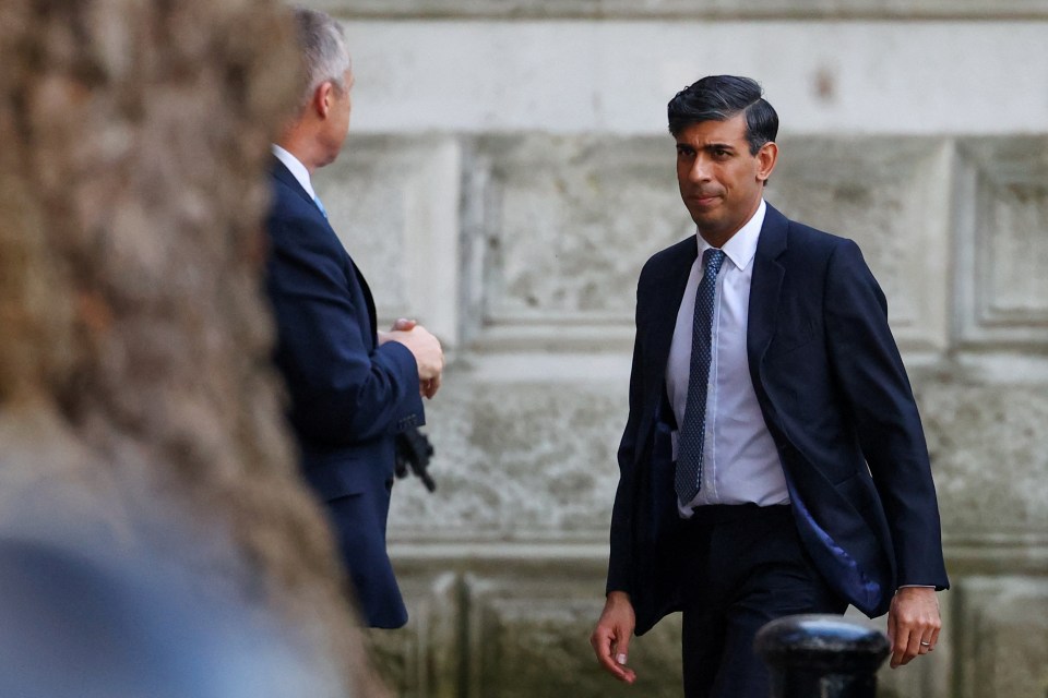 Rishi Sunak enters Downing Street as he conducts a sweeping reshuffle