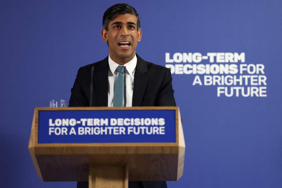 Rishi Sunak unveiling his plan to grow the economy today