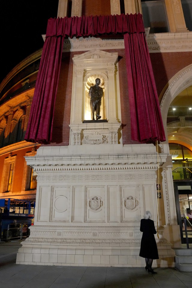 Queen Camilla unveiled a statue of the late Prince Philip as she stood alongside King Charles