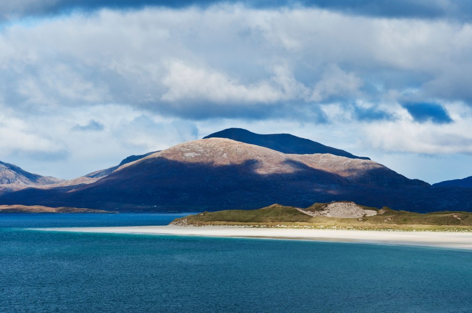 Views towards Luskentyre beach on the Isle of Harris