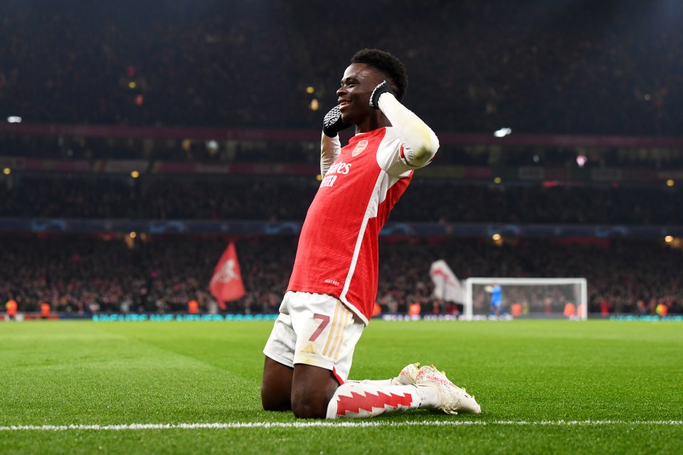 Bukayo Saka returned to the scoresheet