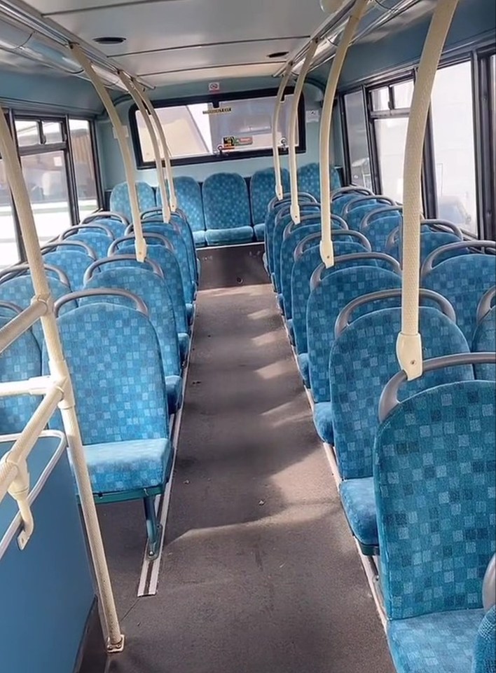 Liv gave her bus a fresh lick of paint but chose to keep the original seats