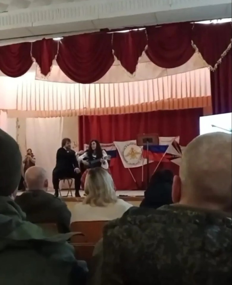 The moment a Ukrainian revenge missile strike smashed a concert for Putin's marines