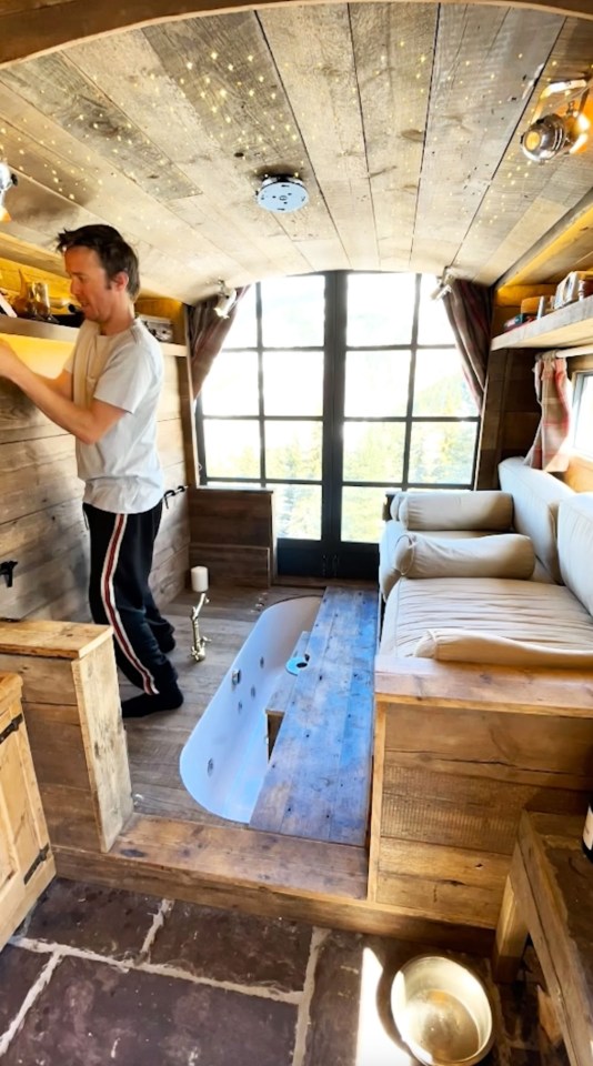 The project took him 12 weeks to complete as he kitted out the truck with luxurious items