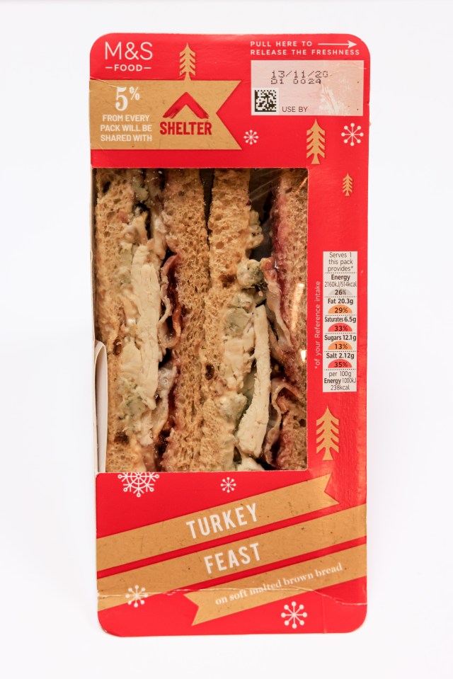 The M&S turkey feast had the best meat in all the sandwiches