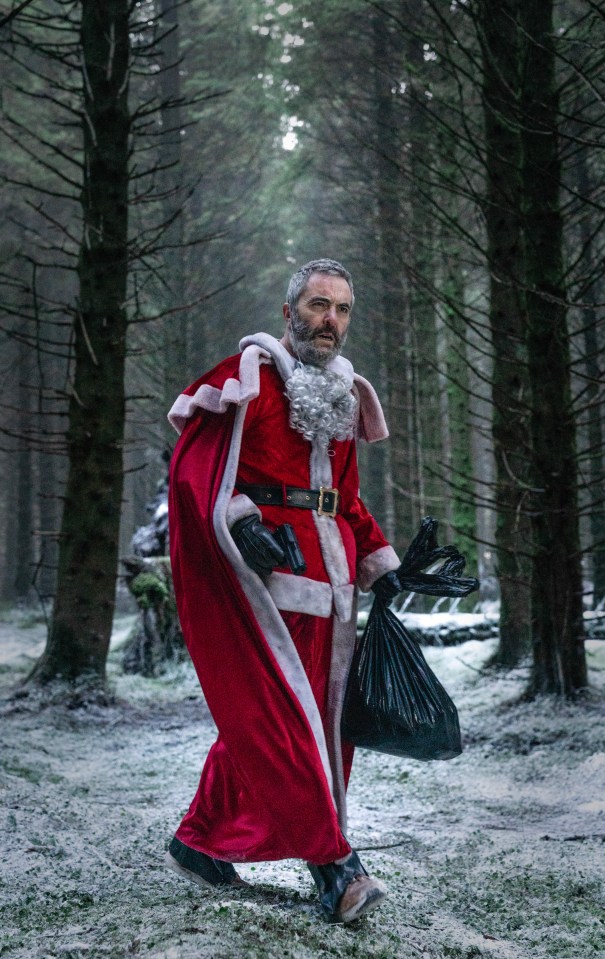 James Nesbitt plays a villain who has used a Santa outfit to carry out a heist on The Heist Before Christmas