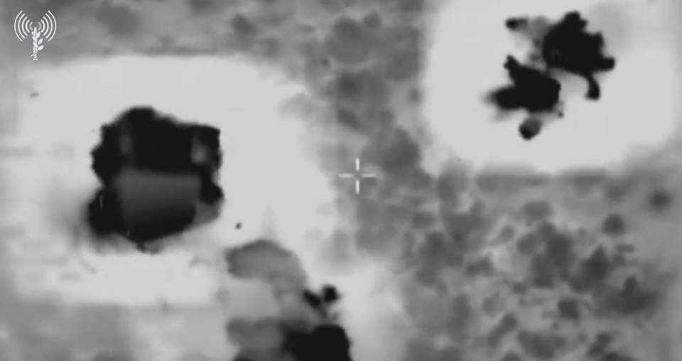 Infrared footage shared on the IDF's Twitter page showed huge fireballs erupt