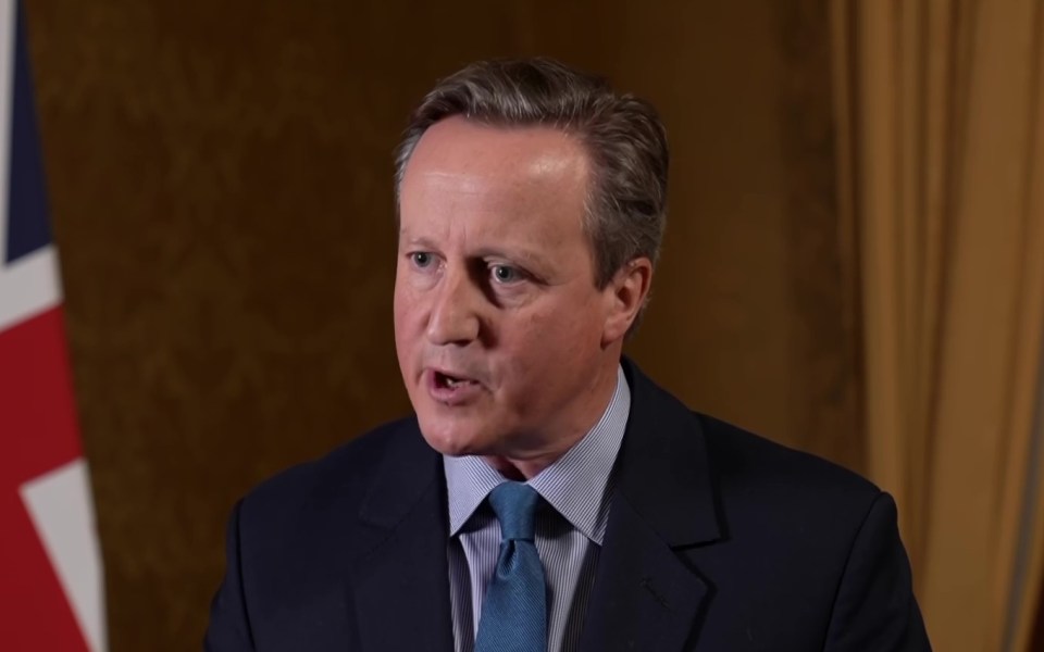 David Cameron speaking in his first interview since returning to frontline politics