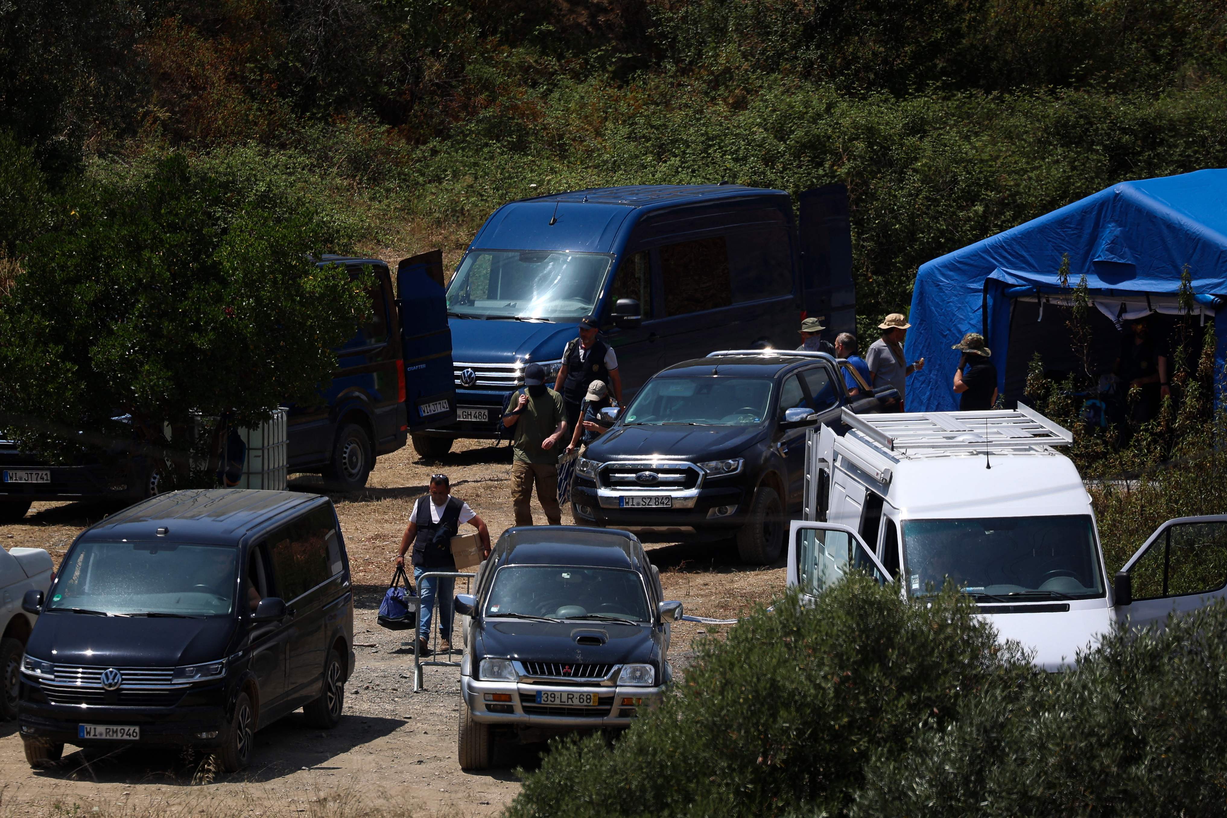 Cops from Portugal and Germany scoured a reservoir near Praia da Luz for clues about Maddie's disappearance in the summer of 2023