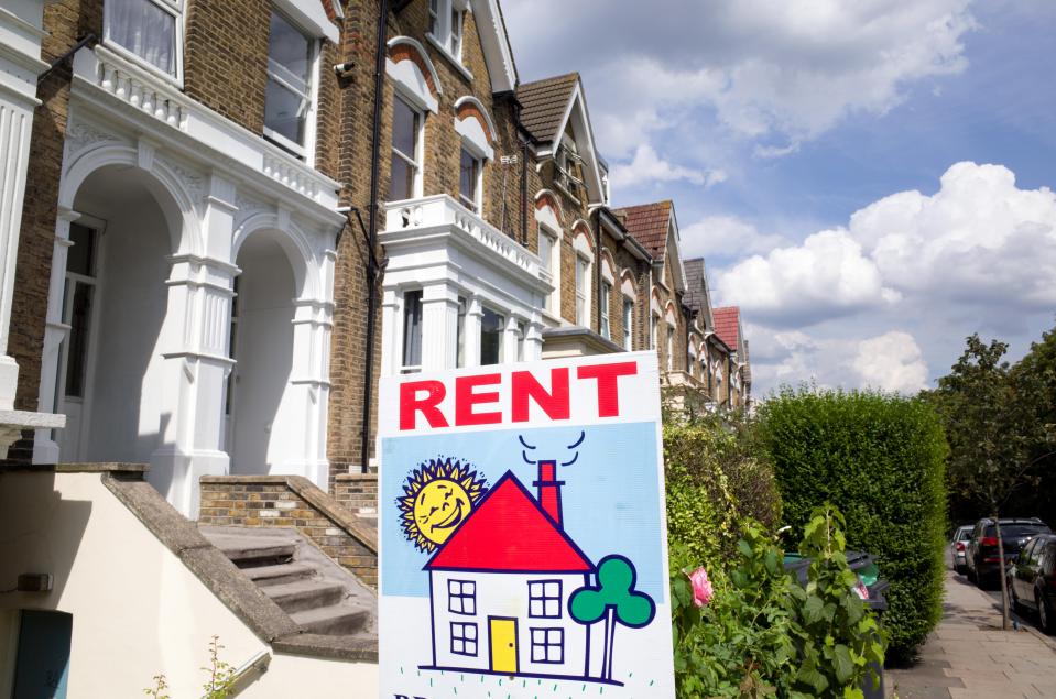 EAKECE For rent sign, London, England, UK