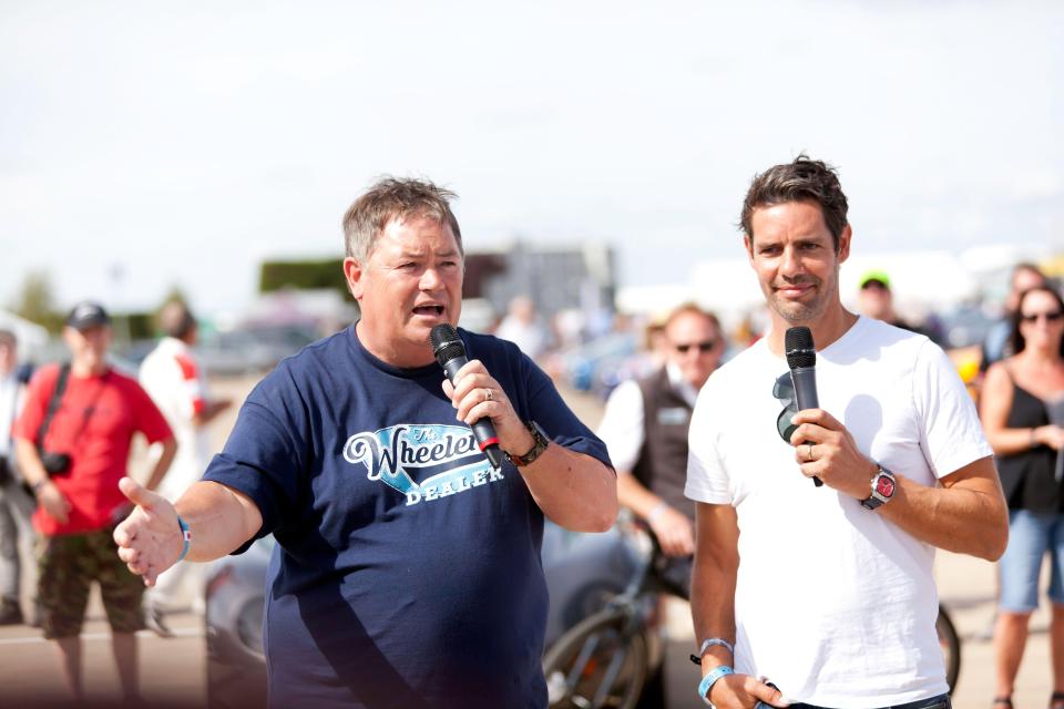 Marc Priestley (right) presents Wheeler Dealers alongside Mike Brewer (left)