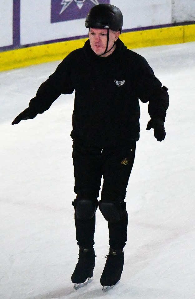 Ricky Hatton hit the floor during a tumble while rehearsing for Dancing On Ice