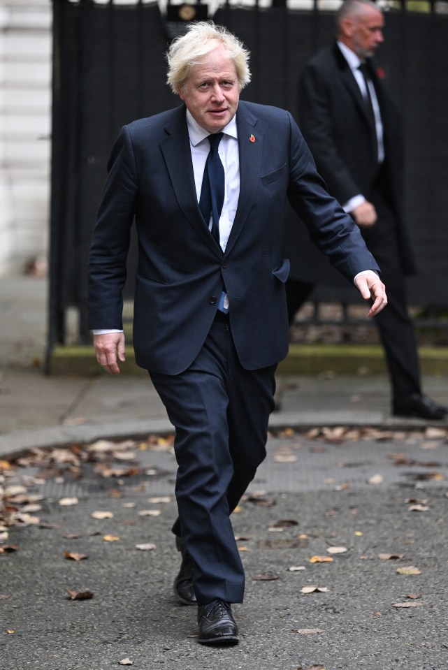 Former Prime Minister Boris Johnson joined the National Service of Remembrance, too