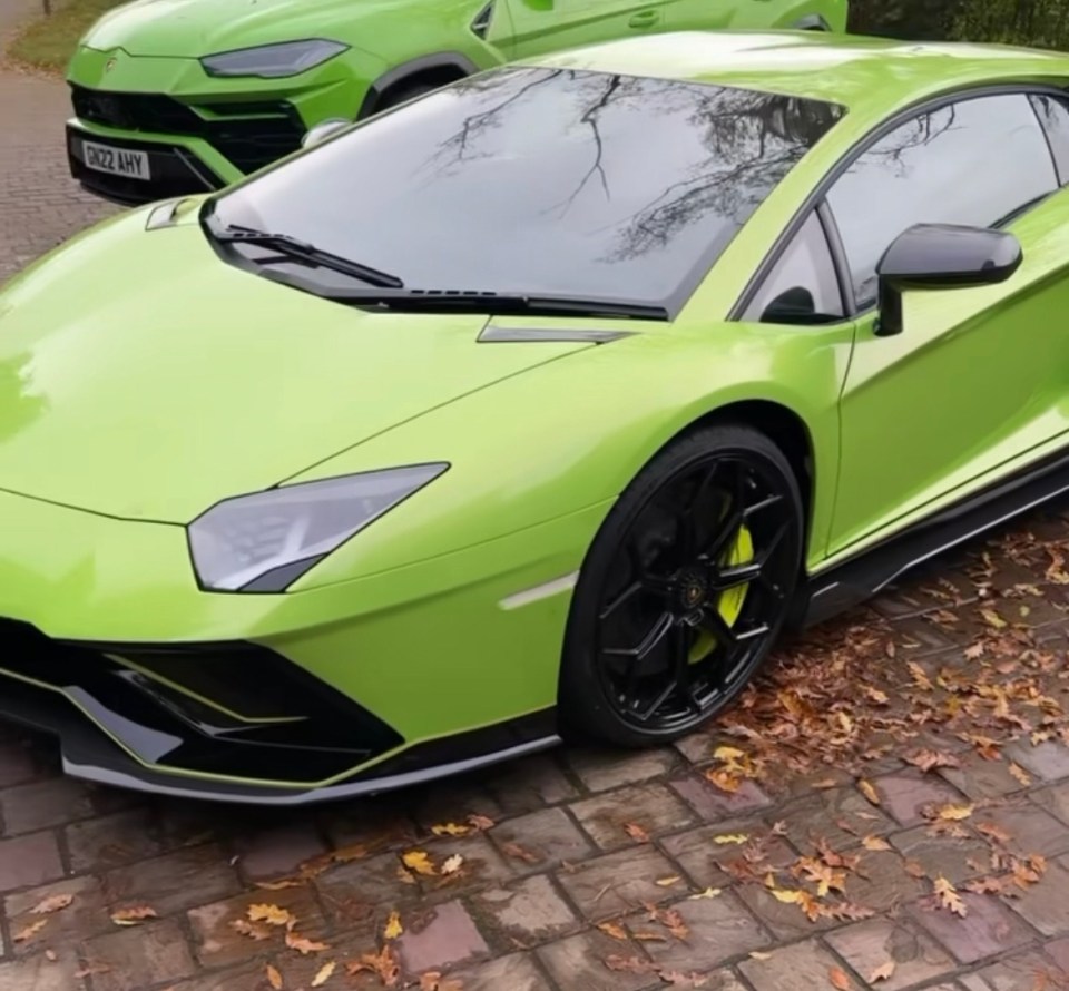 He took to social media to show off the cool features of her lime green cars