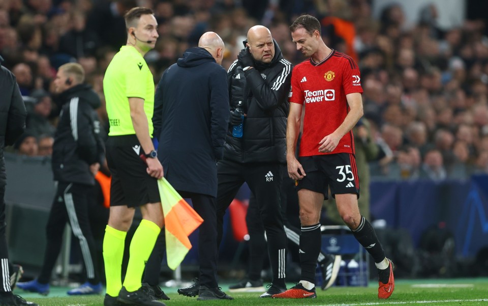 Jonny Evans was ruled out of United's clash with Luton Town