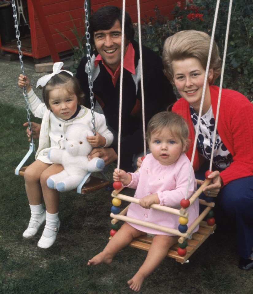 Venables with his children and first wife Christine