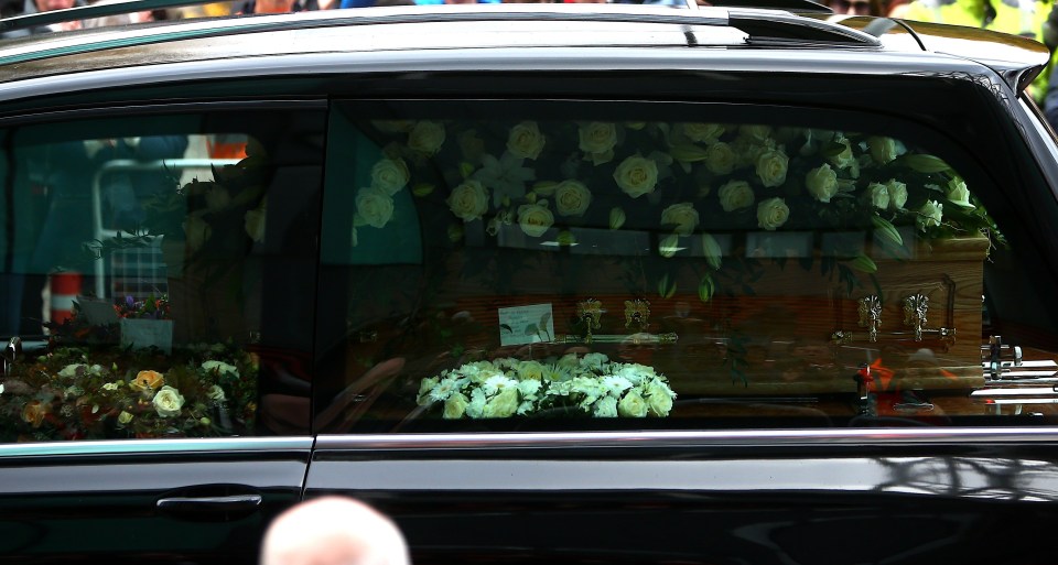 The cortege made its way past Old Trafford before heading to Manchester Cathedral for the service