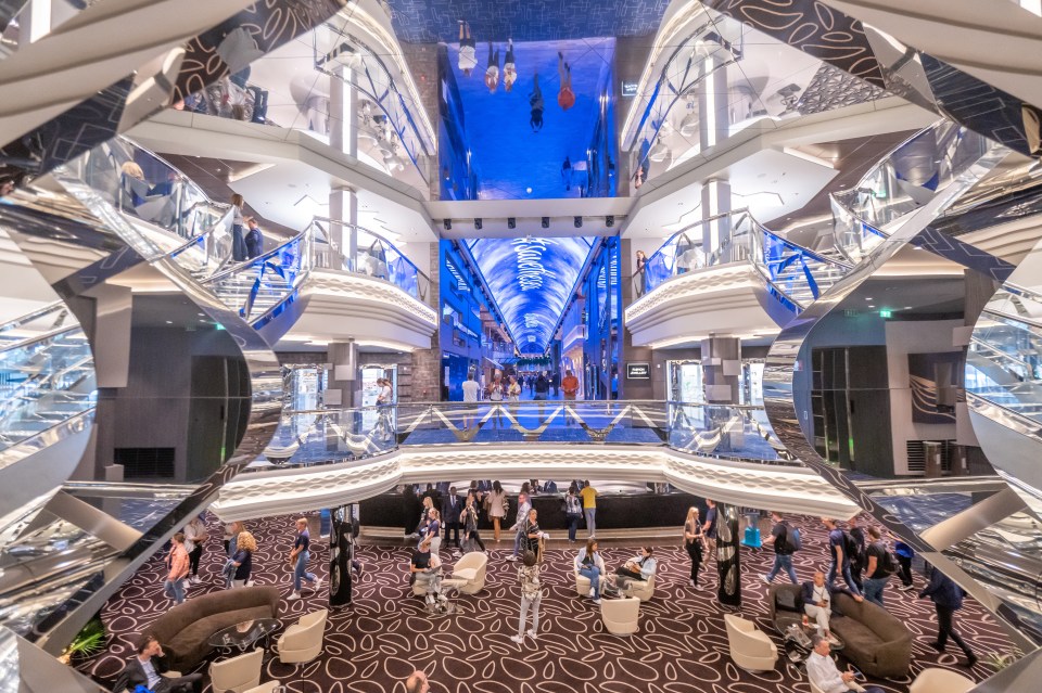 The ship can welcome more than 6,000 passengers - so more than enough room onboard