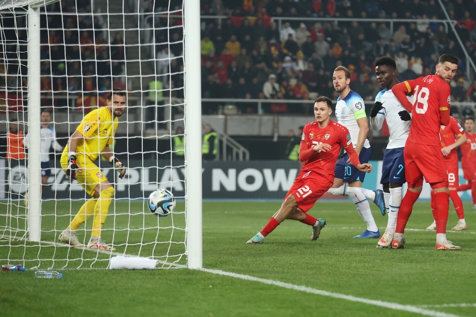 England drew level when Harry Kane's header deflected off Jani Atanasov and into the net