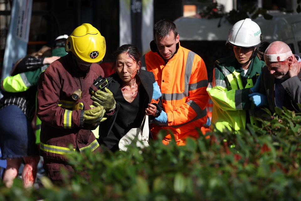 Witnesses who saw actors playing out the scenes in London were left alarmed and feared for nearby children