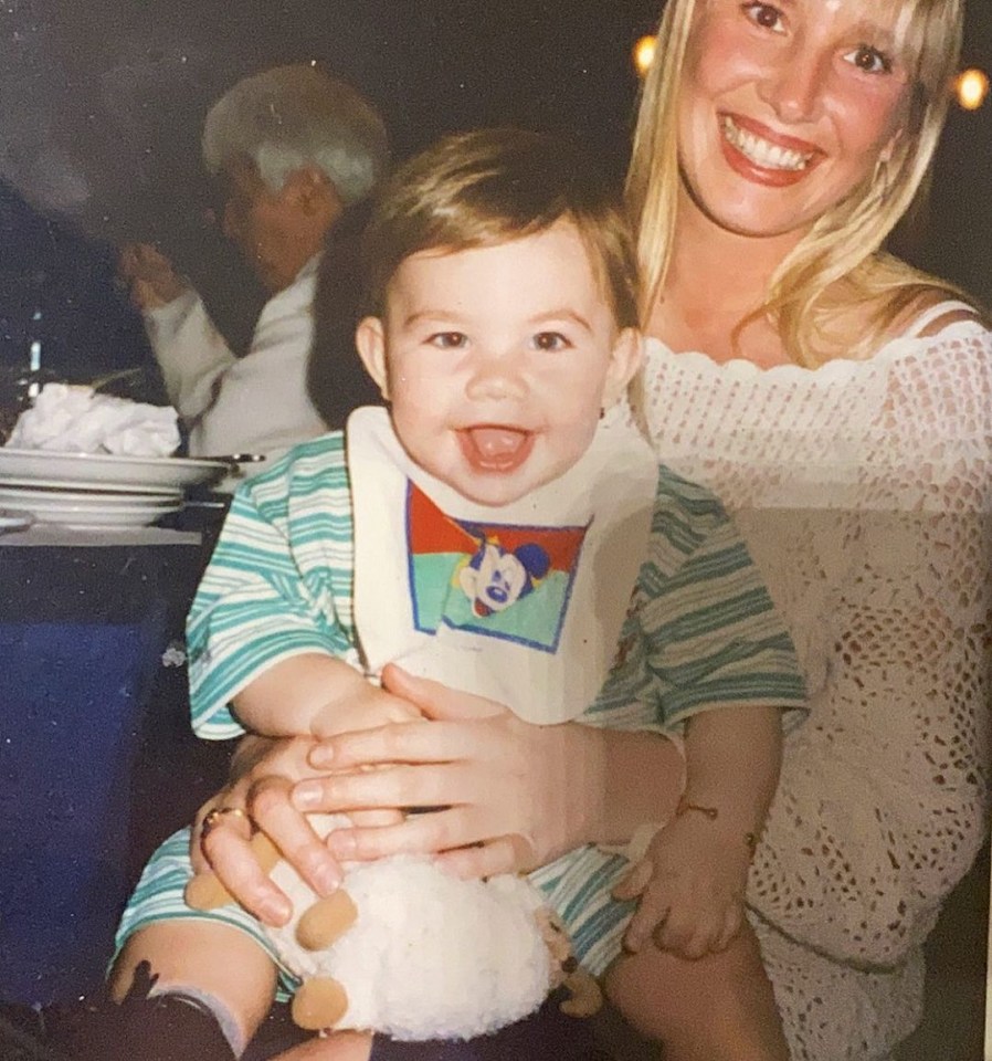 Jack as a baby pictured with his mum