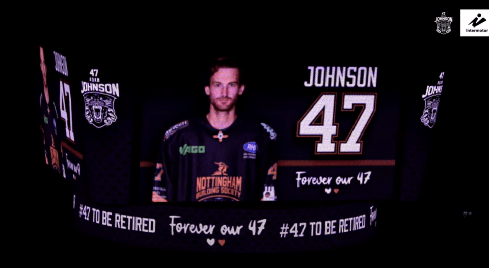 Nottingham Panthers called Adam Johnson 'Forever Our 47'