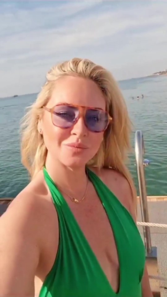 Josie Gibson looked stunning in a plunging green swimsuit on her Turkish holiday