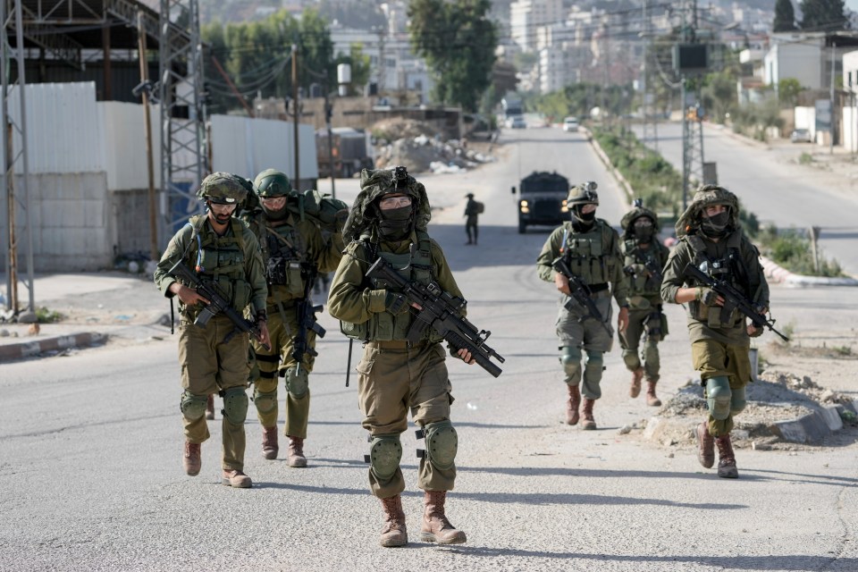 Israeli soldiers in Balata, a Palestinian refugee camp in Nablus, West Bank