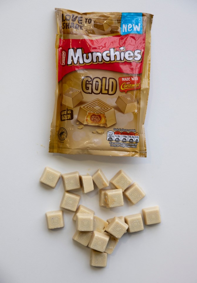 Munchies Gold are made with real Caramac